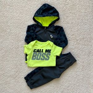 Place Sport Baby 3-Piece Jog Suit Set